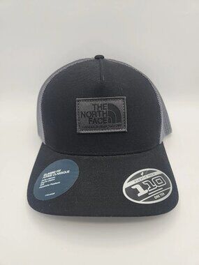 The North Face Black Trucker SnapBack Hat NWT Minor Mark Underside Of Bill